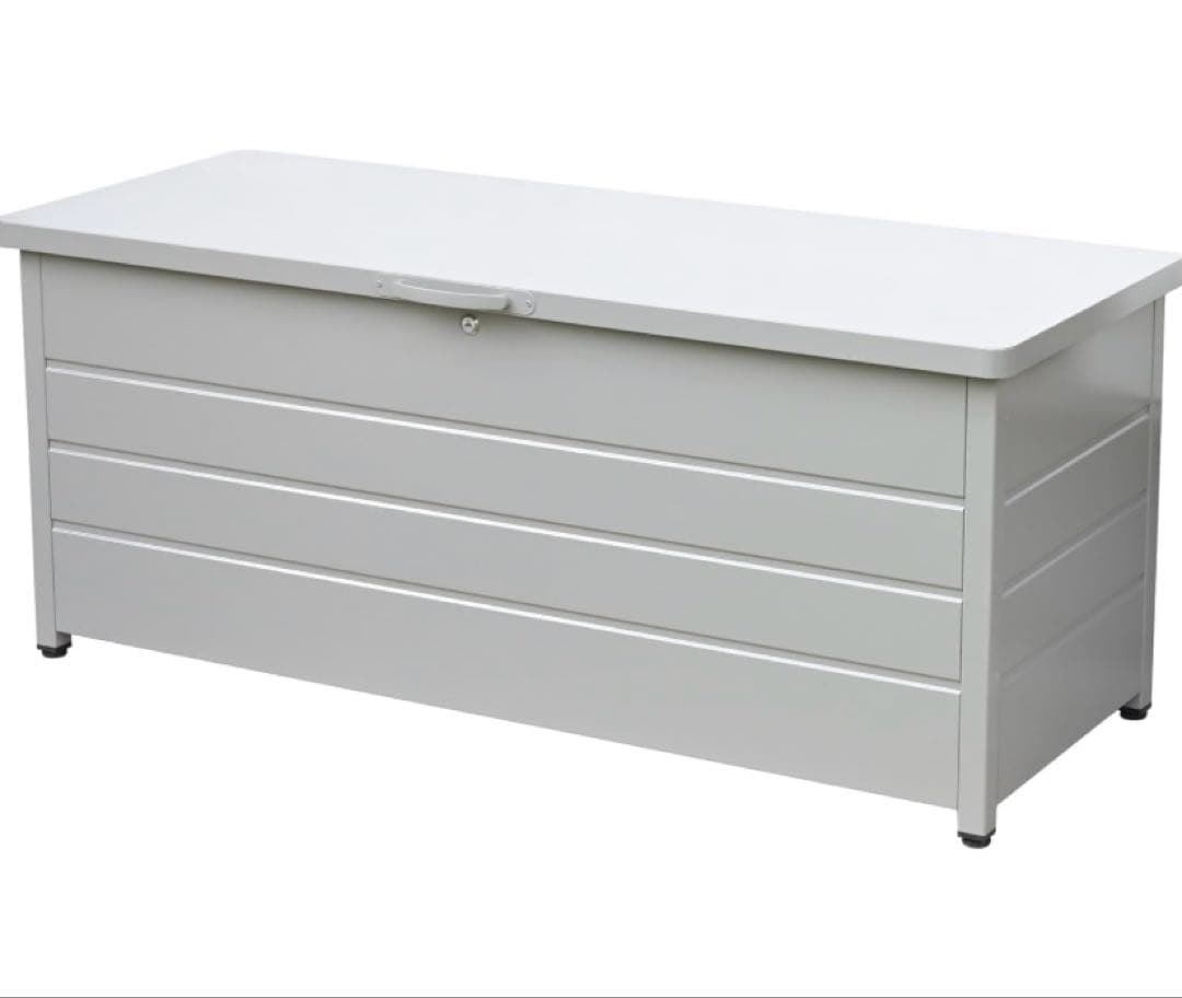 ガーデンマスター　ベンチストッカー スチール製 収納庫 MS2-1200 グレー