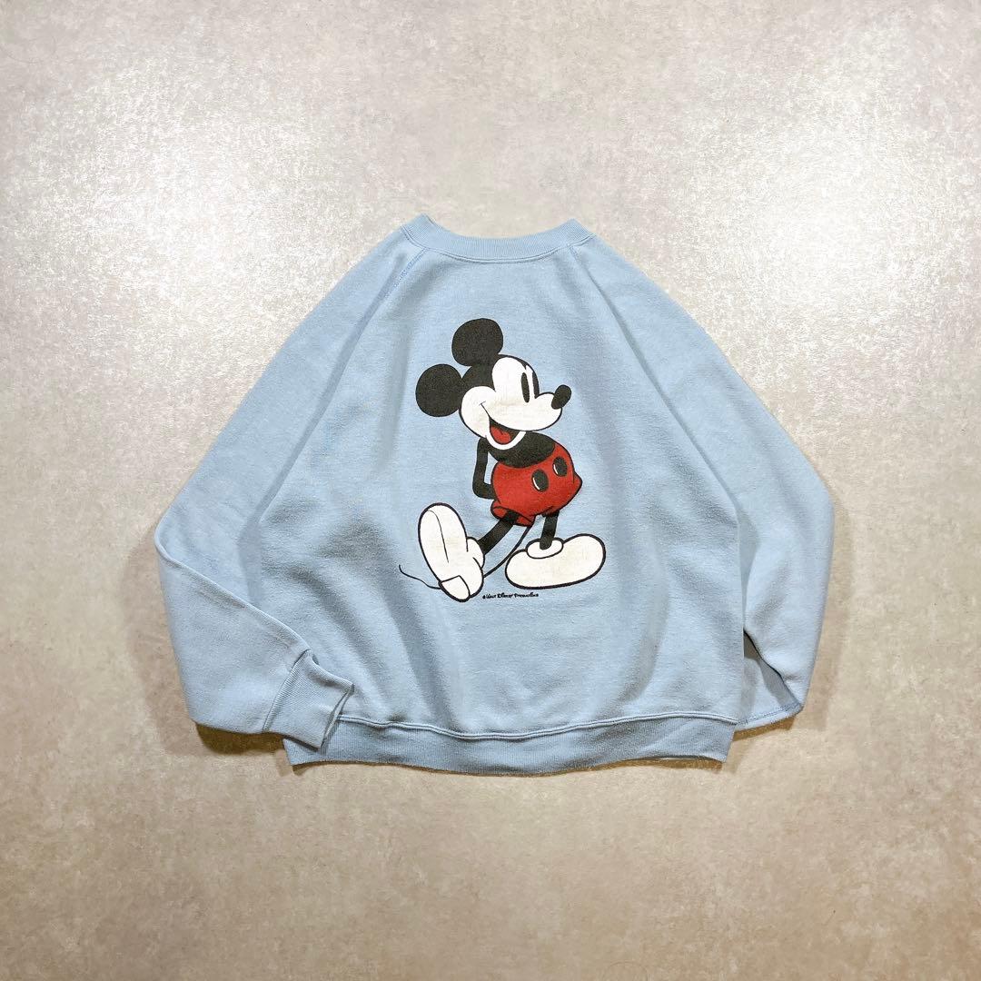 70s 80s USA製 Disney 白足ミッキー スウェット ヴィンテージ