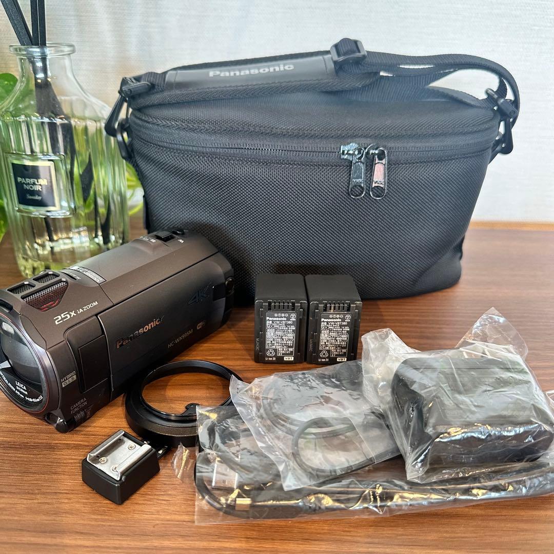 Panasonic HC-WX995M 4Kビデオカメラ　新品　バッテリー2個付