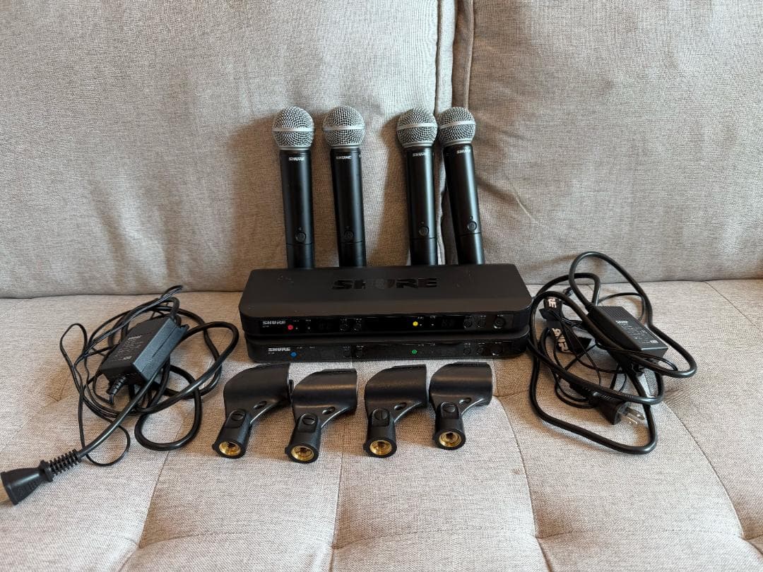 SHURE ワイヤレスマイク 4チャンネル分 BLX288/SM58 2セット