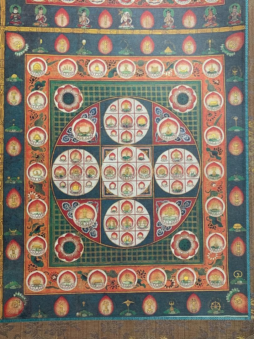 仏教美術 両界曼荼羅 胎蔵界 金剛界 大幅 双幅対 工芸掛軸 仏画883