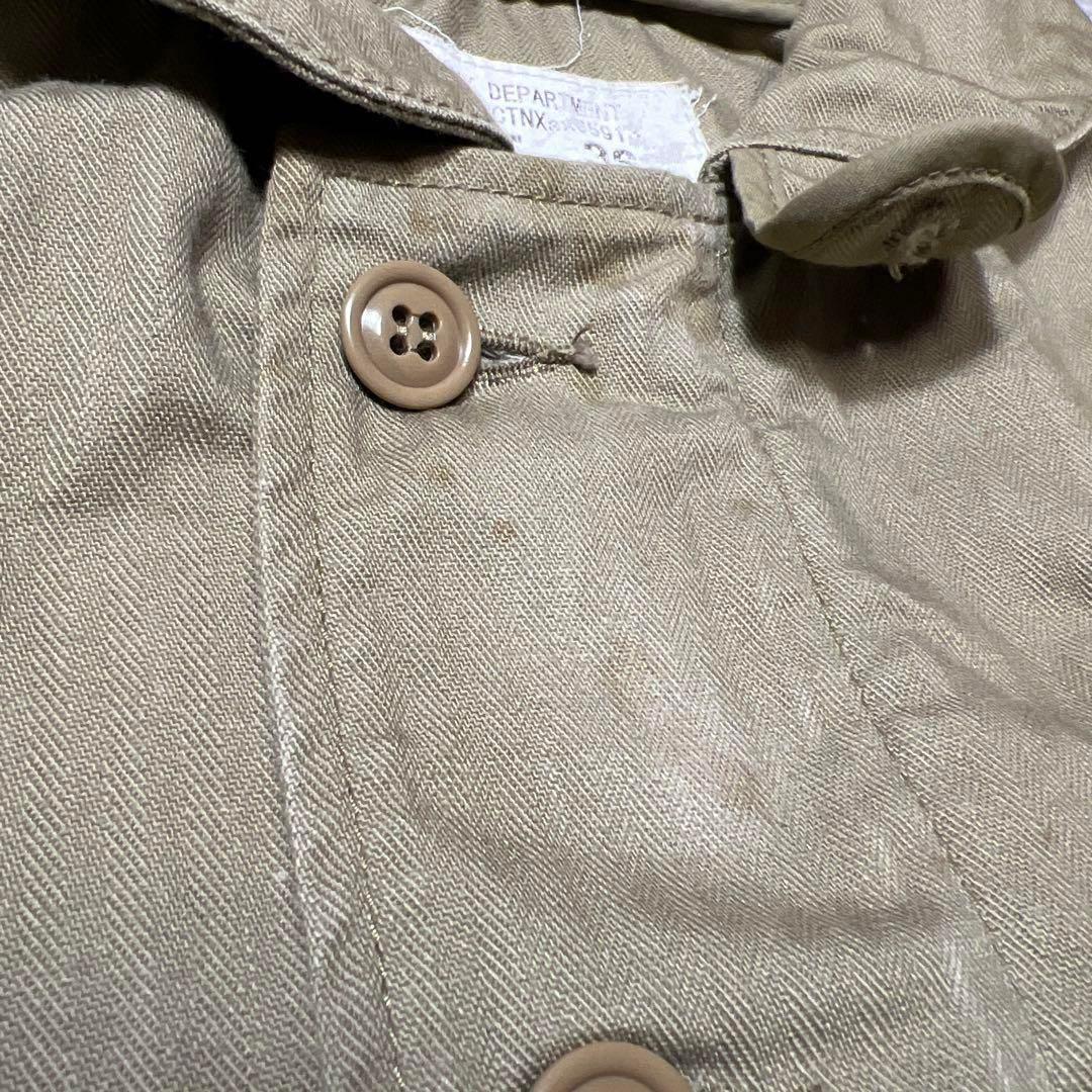 希少 HOUSTON ヒューストン USN デッキジャケット 綿36 カーキ