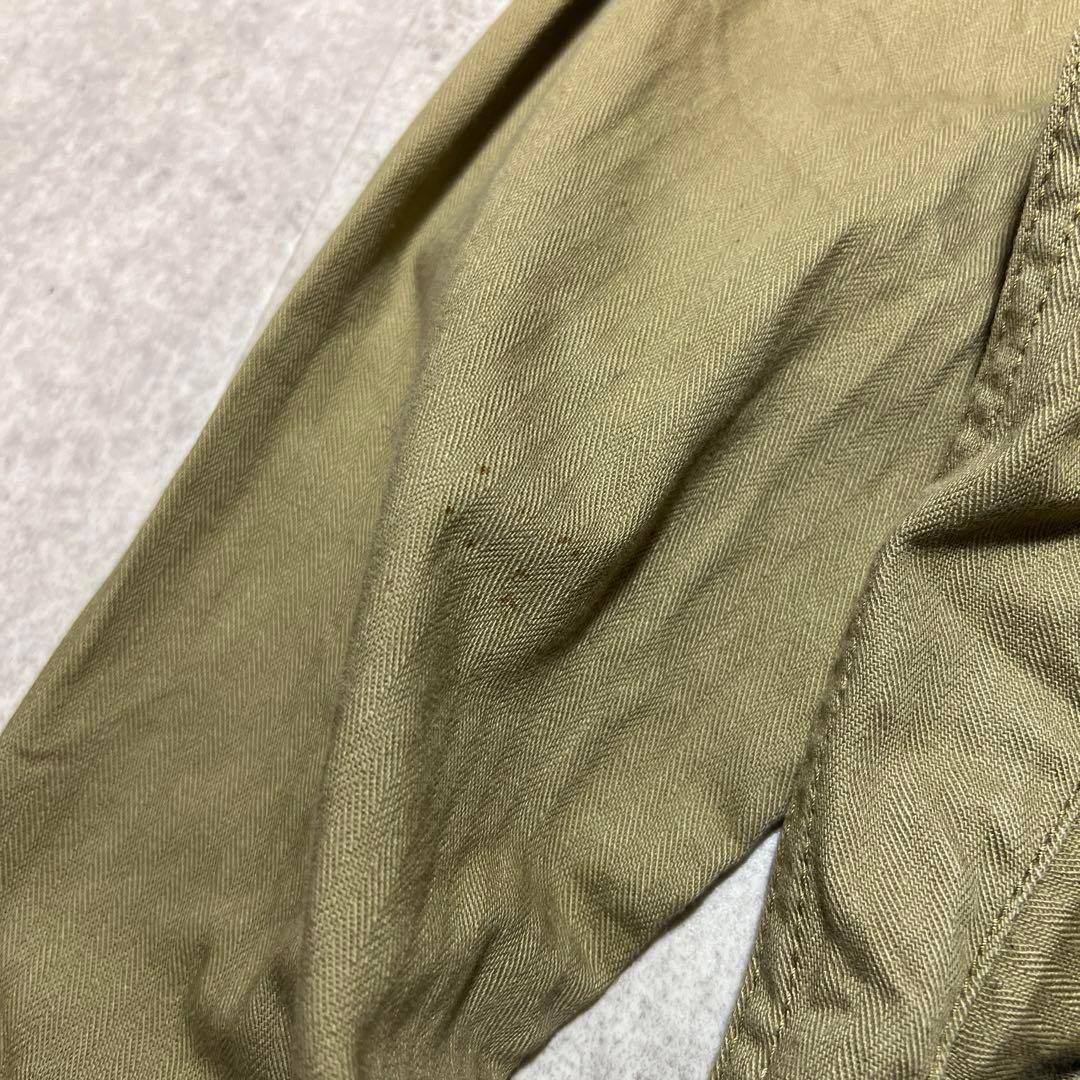 希少 HOUSTON ヒューストン USN デッキジャケット 綿36 カーキ