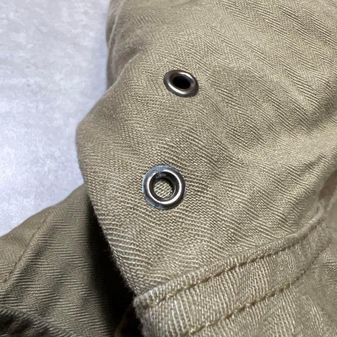 希少 HOUSTON ヒューストン USN デッキジャケット 綿36 カーキ