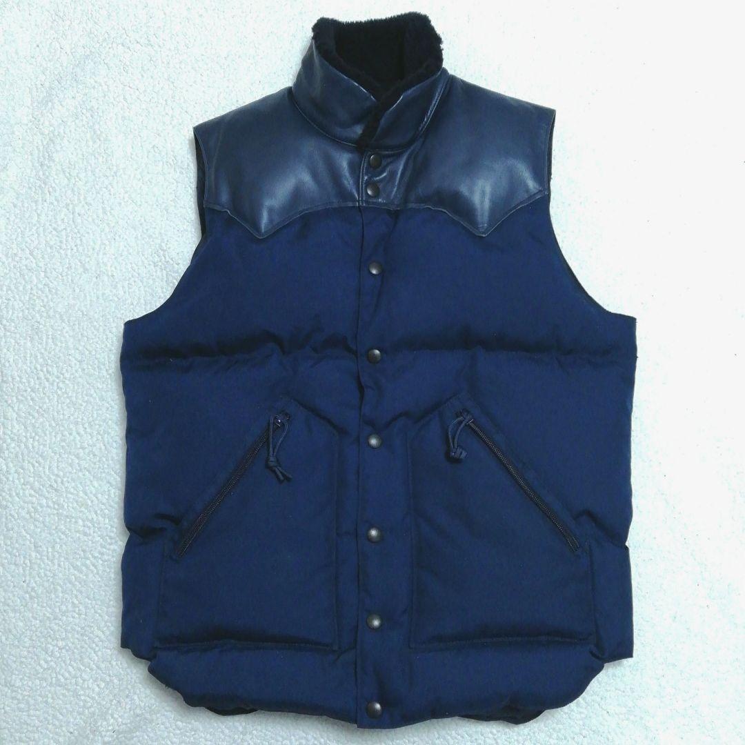 ロッキーマウンテン☓ブリーフィング☓ビームス レザー切替えダウンベスト40