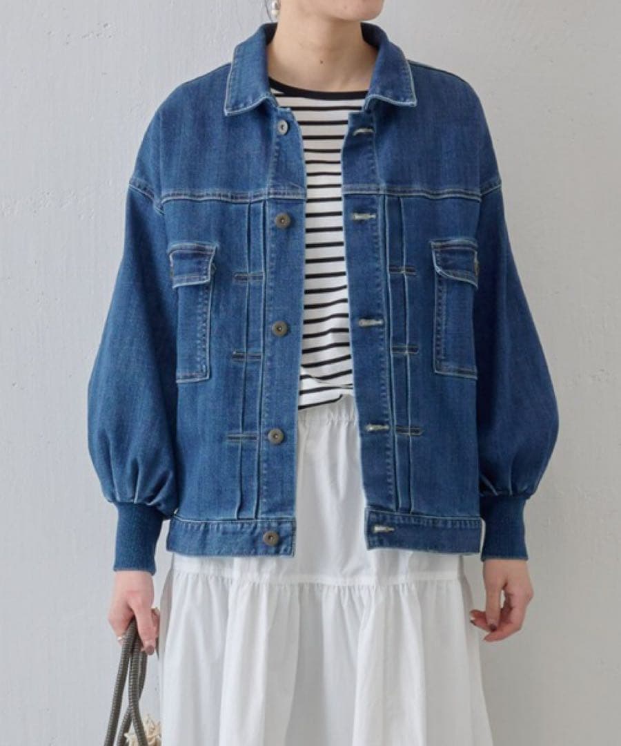 ✨定価2.2万円✨ビアズリー　袖パフGジャン　デニム　ジャケット　パフスリーブ