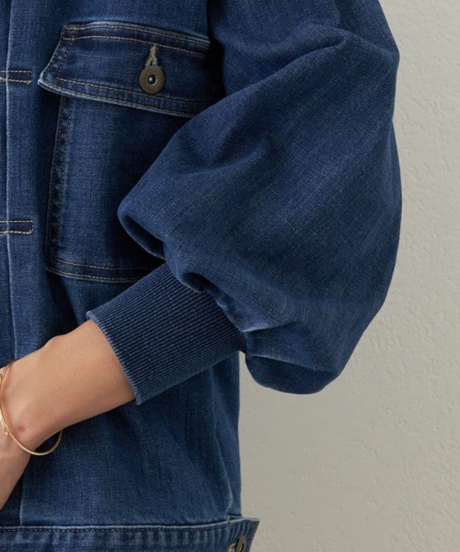 ✨定価2.2万円✨ビアズリー　袖パフGジャン　デニム　ジャケット　パフスリーブ