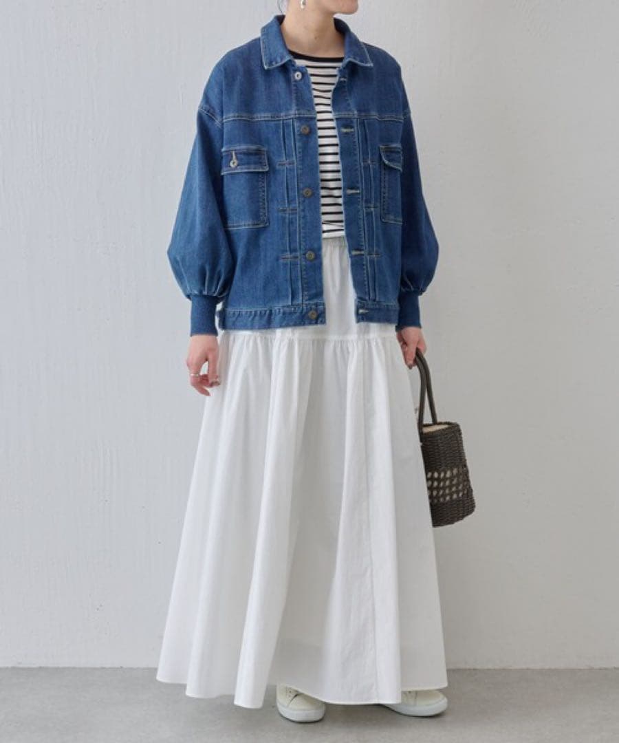 ✨定価2.2万円✨ビアズリー　袖パフGジャン　デニム　ジャケット　パフスリーブ