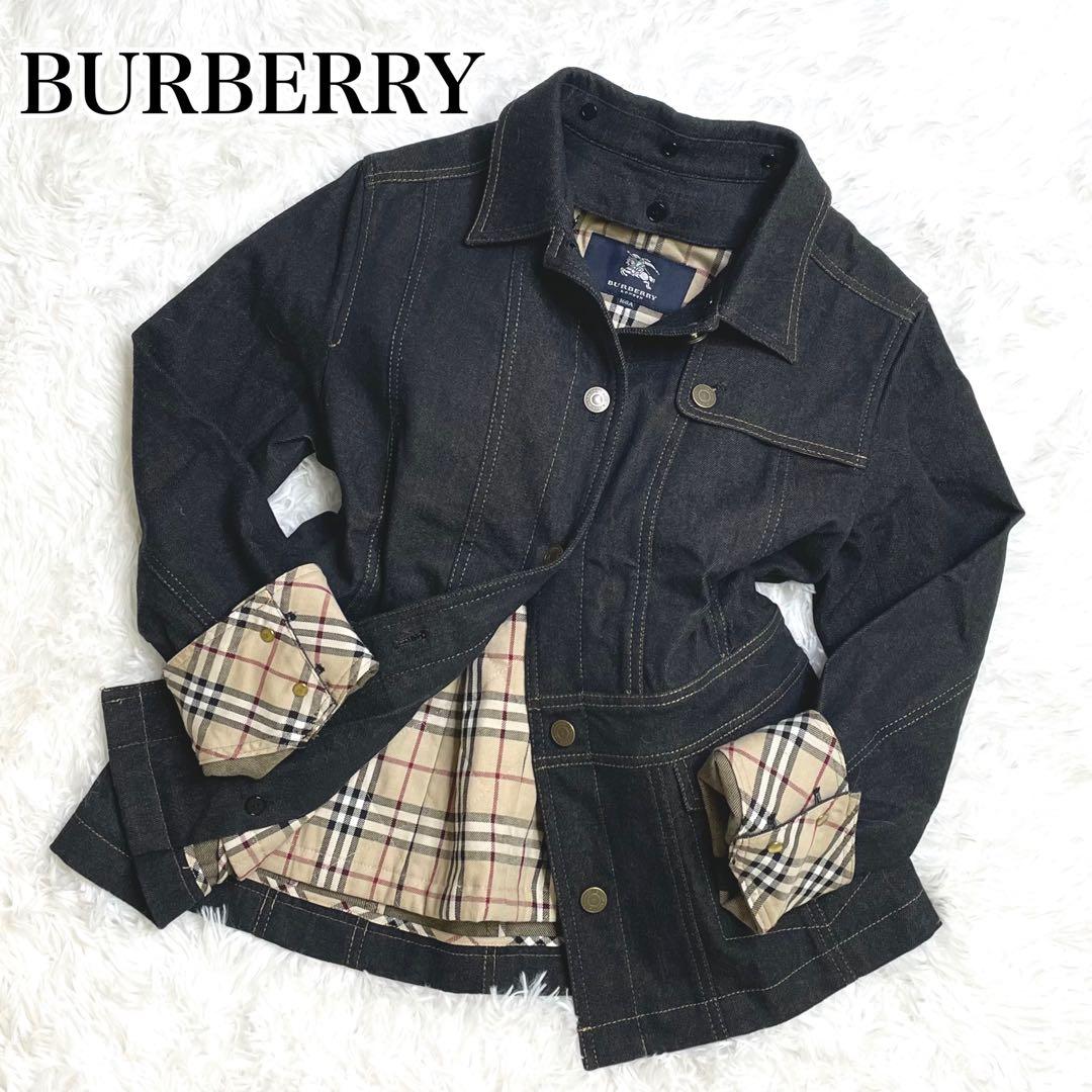 【極美品】✨BURBERRY ノバチェック　ブラック　デニムジャケット ライナー