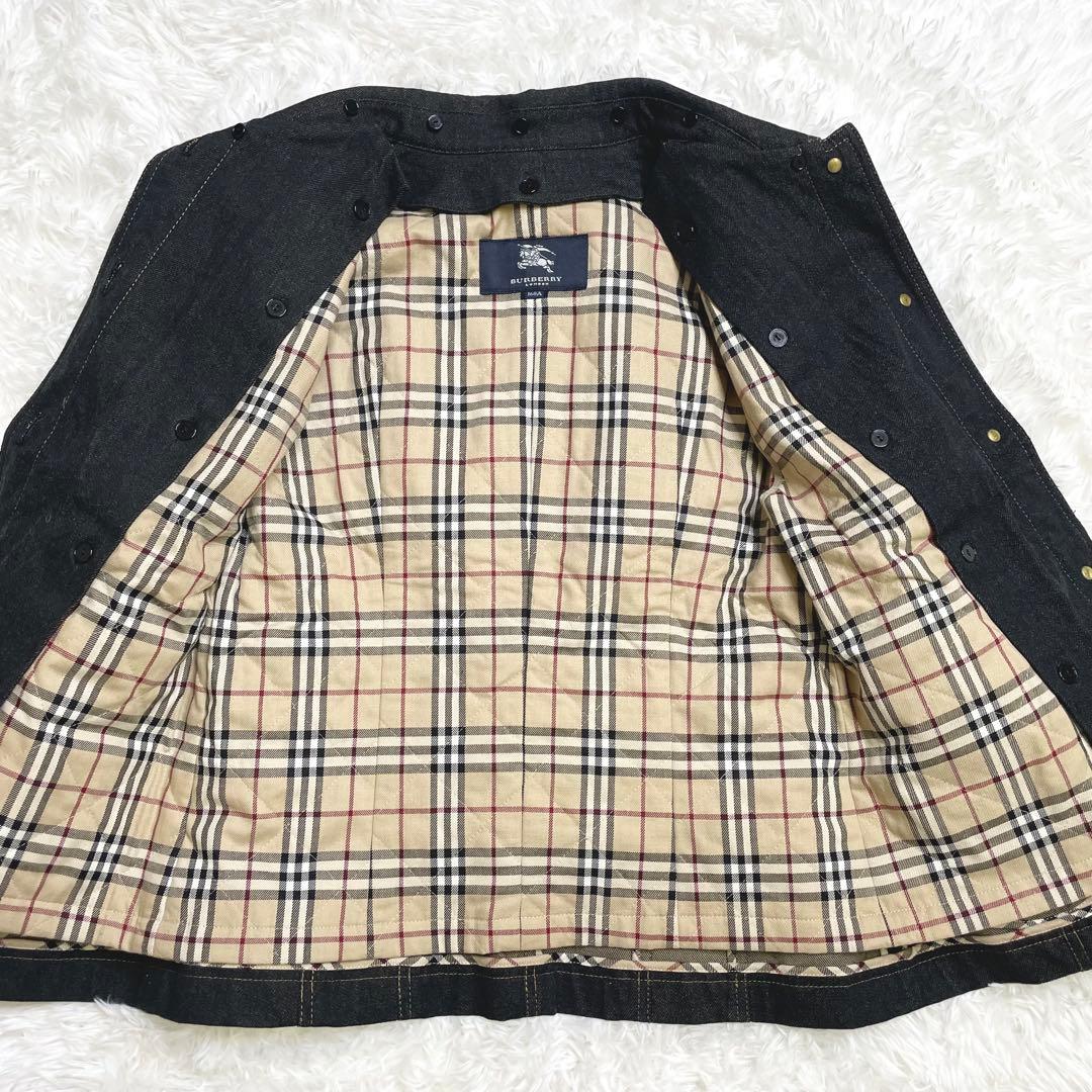 【極美品】✨BURBERRY ノバチェック　ブラック　デニムジャケット ライナー