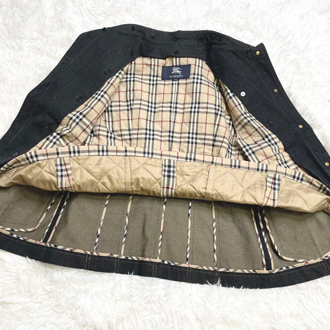 【極美品】✨BURBERRY ノバチェック　ブラック　デニムジャケット ライナー