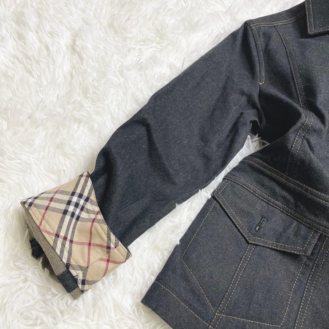 【極美品】✨BURBERRY ノバチェック　ブラック　デニムジャケット ライナー