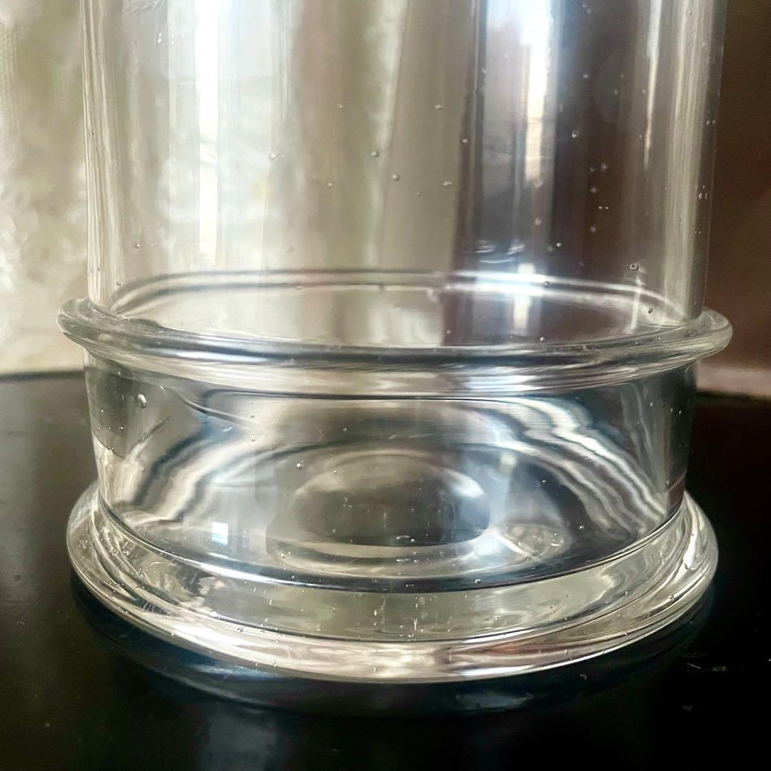 蓋付きファーマシーポット 吹きガラスの標本瓶薬瓶　19世紀 フランスアンティーク