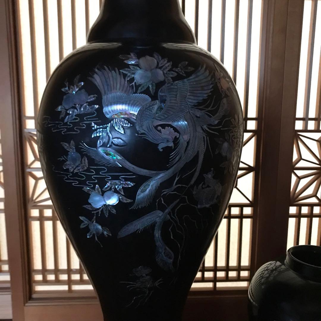 螺鈿細工の壺　2個セット