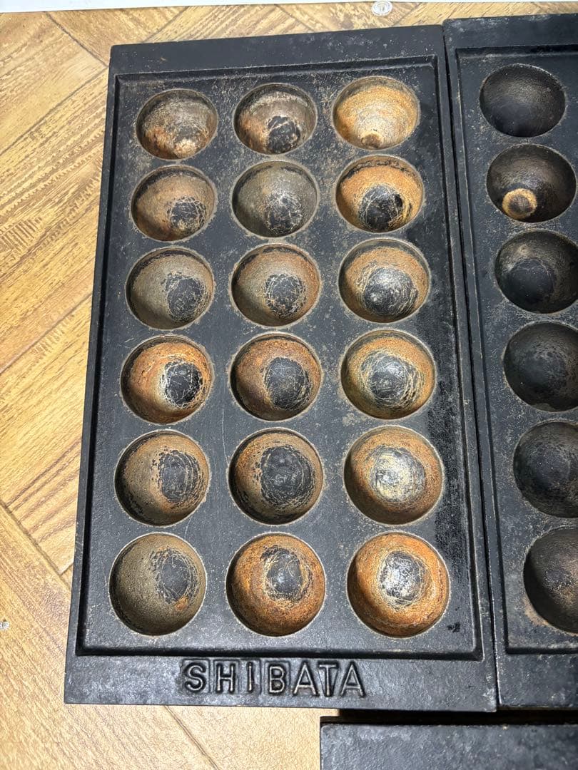 ◆たこ焼き◆鉄板7枚◆18個◆18穴◆業務用◆SHIBATA◆屋台◆鉄板のみ