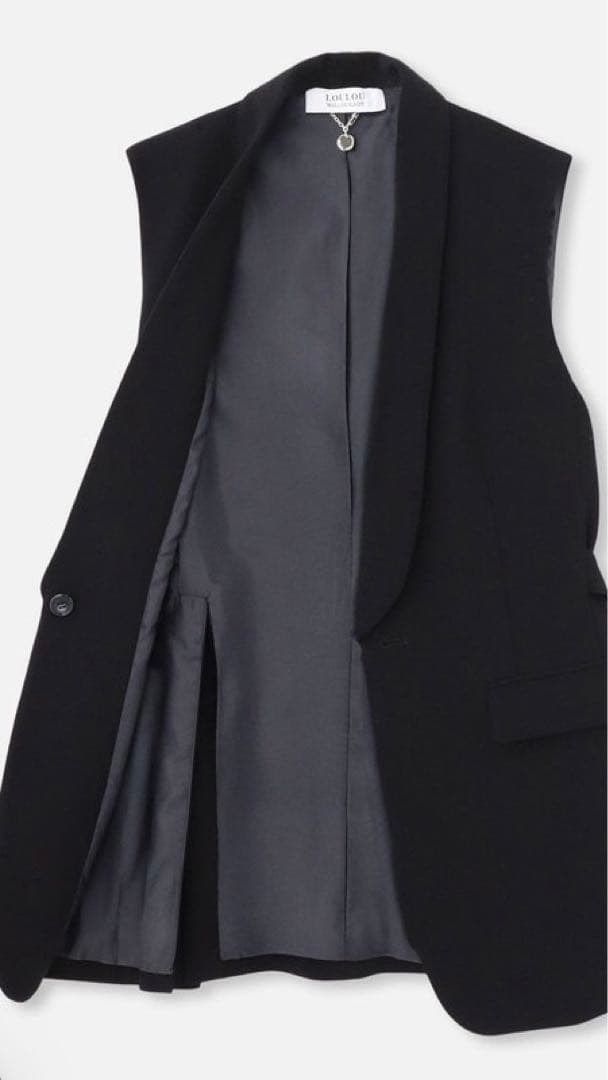 LOULOU WILLOUGHBY ブラックタキシードジレ