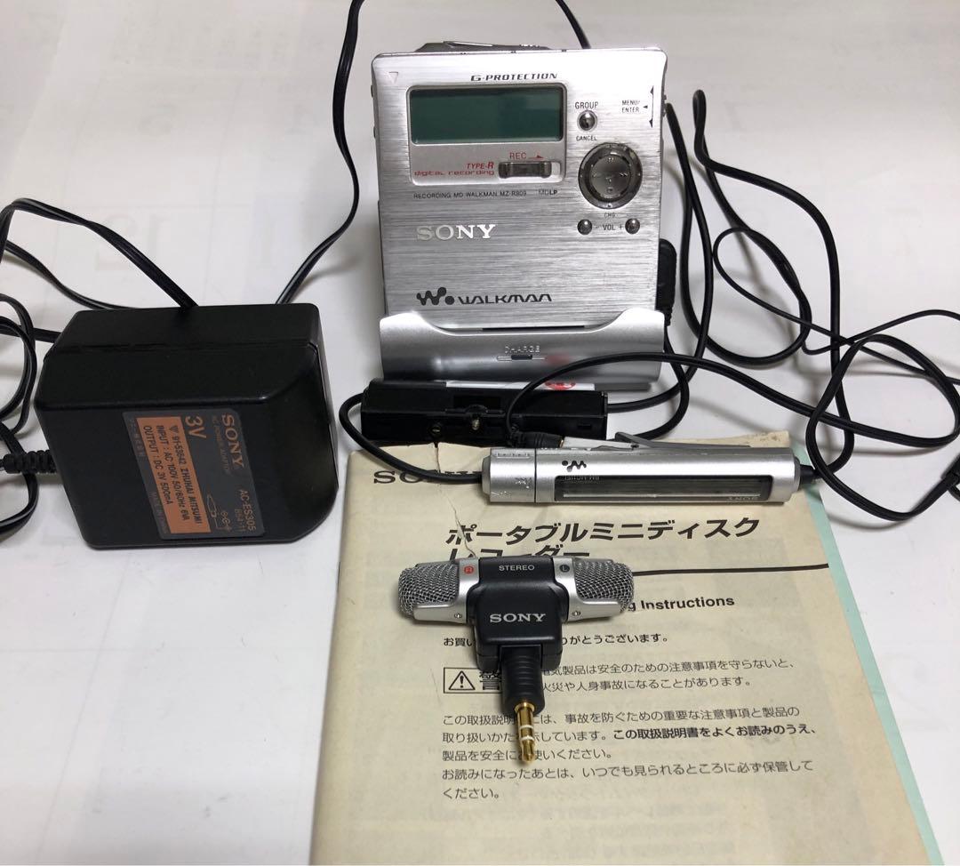 【ジャンク】SONY MDプレーヤー MZ-R909 ￼￼+ SONYマイク