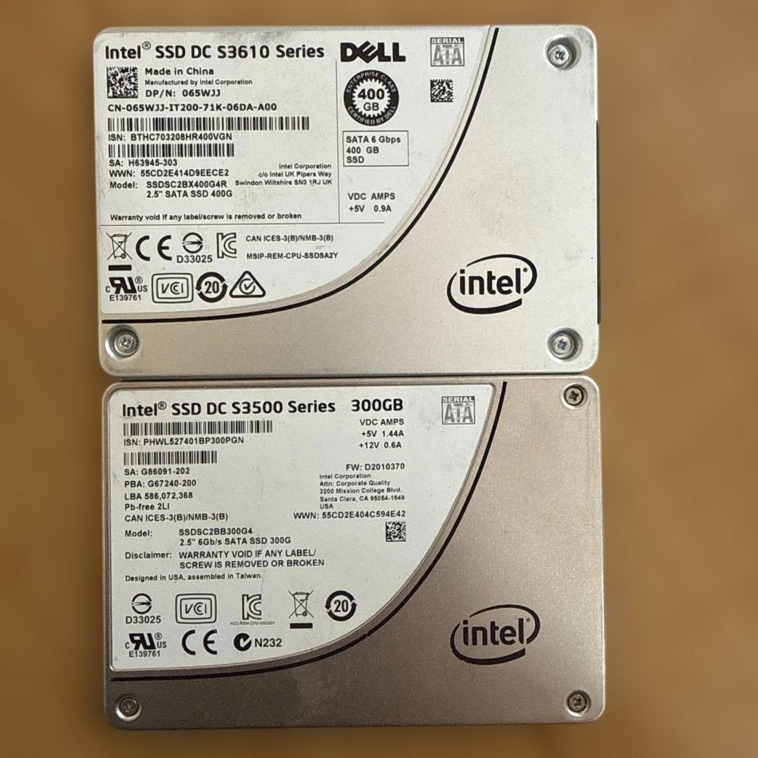 Intel SSD S3610 s3500 300GB 400GB 2セット