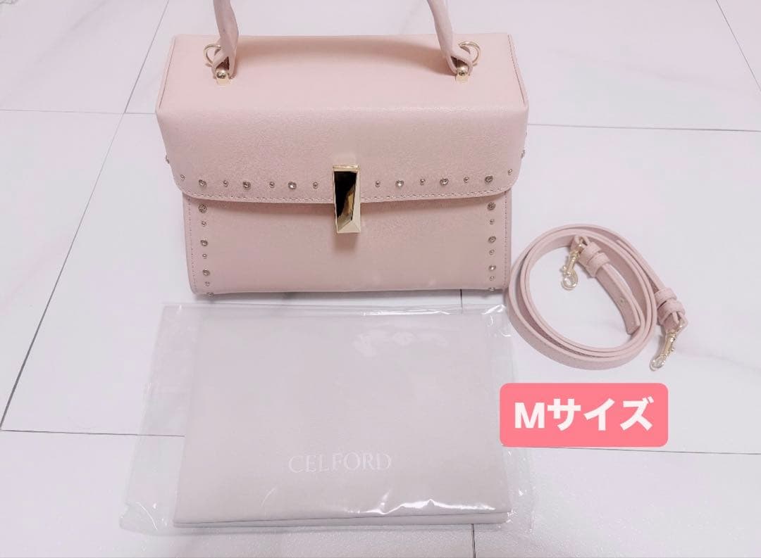 CELFORD リュタン ビジュースタッズポシェット Ｍサイズ PINK