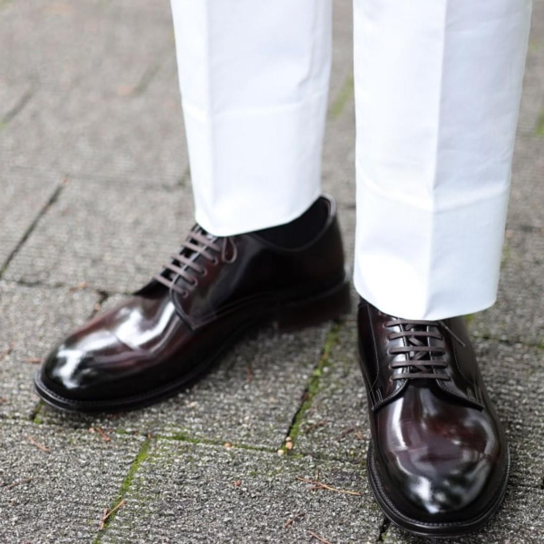 BEAMS HEART ガラスレザー 外羽根 プレーントゥー