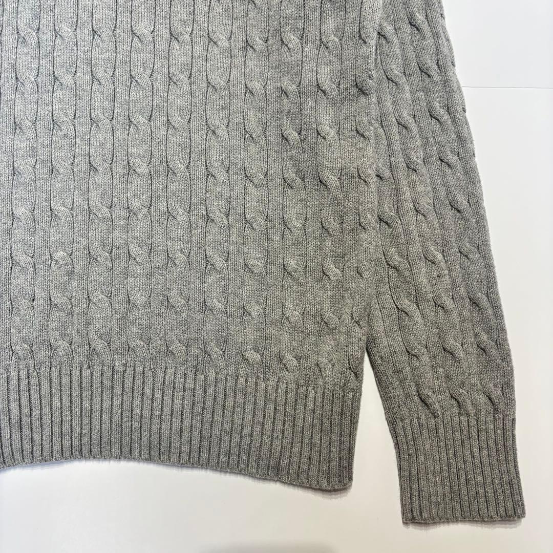 Polo Ralph Lauren グレー ケーブルニット　セーター　XL