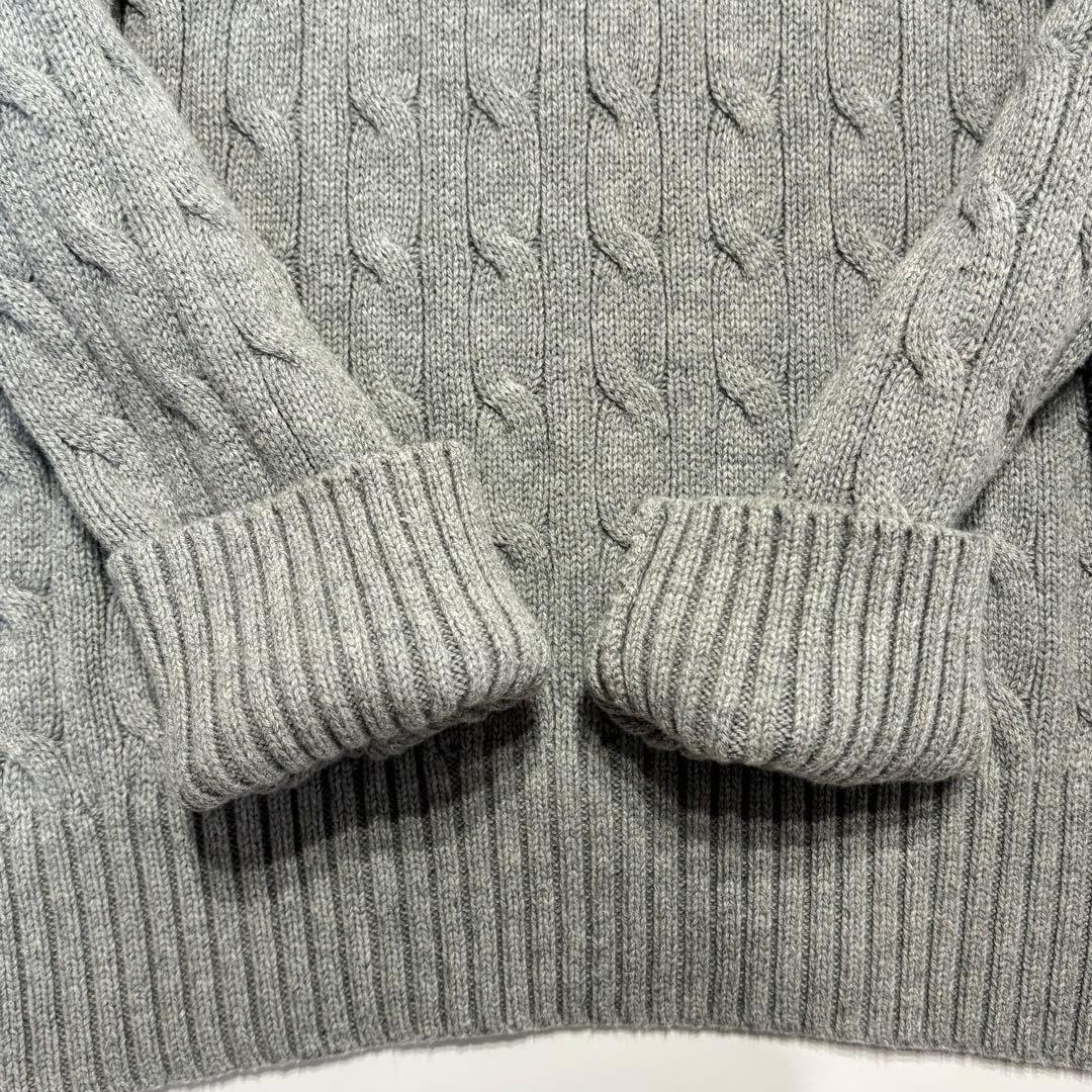 Polo Ralph Lauren グレー ケーブルニット　セーター　XL