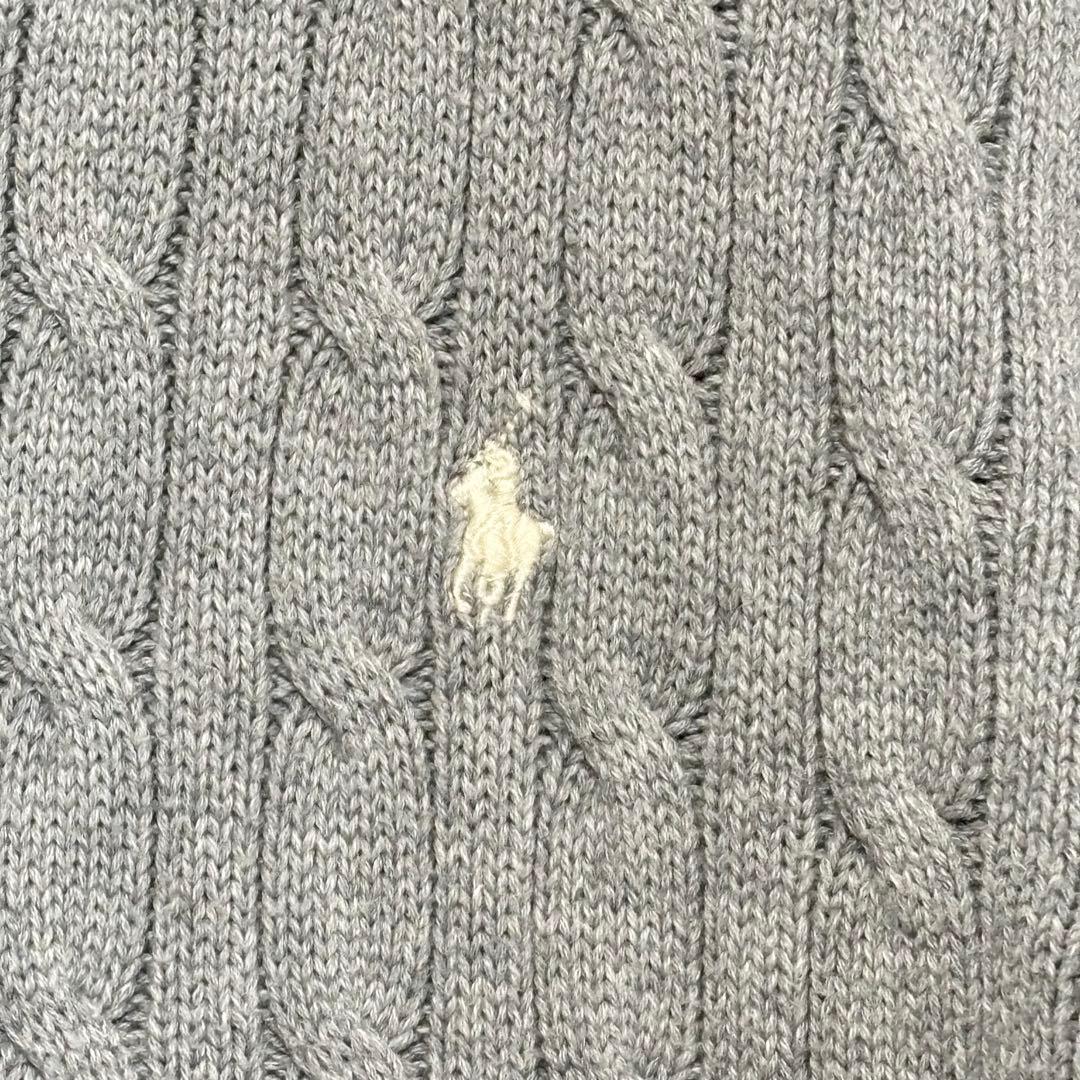Polo Ralph Lauren グレー ケーブルニット　セーター　XL