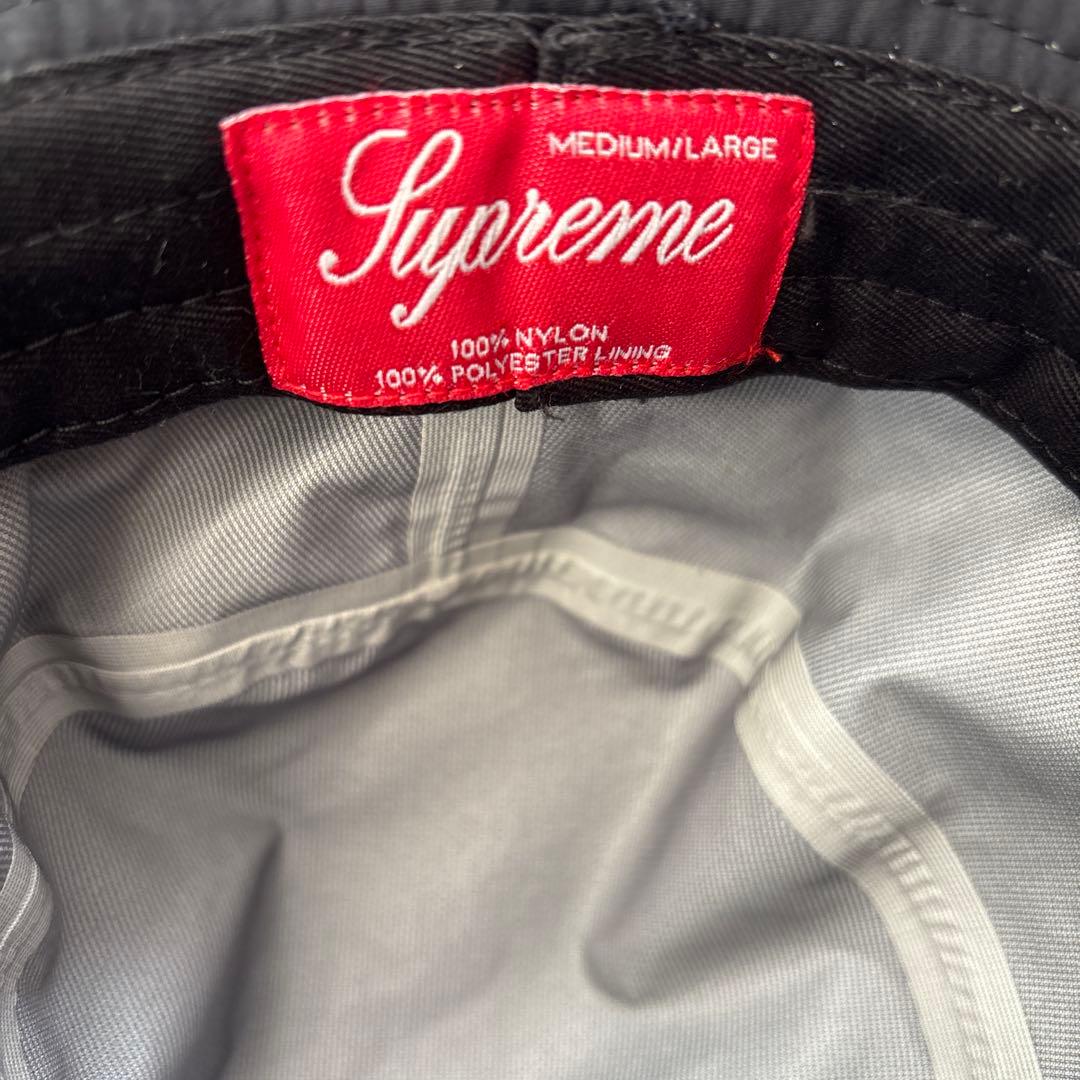 Supreme 希少テープロゴ　ブラック バケットハット M/L