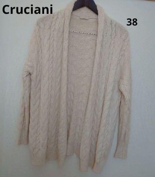 ♥️未使用に近♥美品♥【Cruciani】M クリーム カシミヤカーディガン