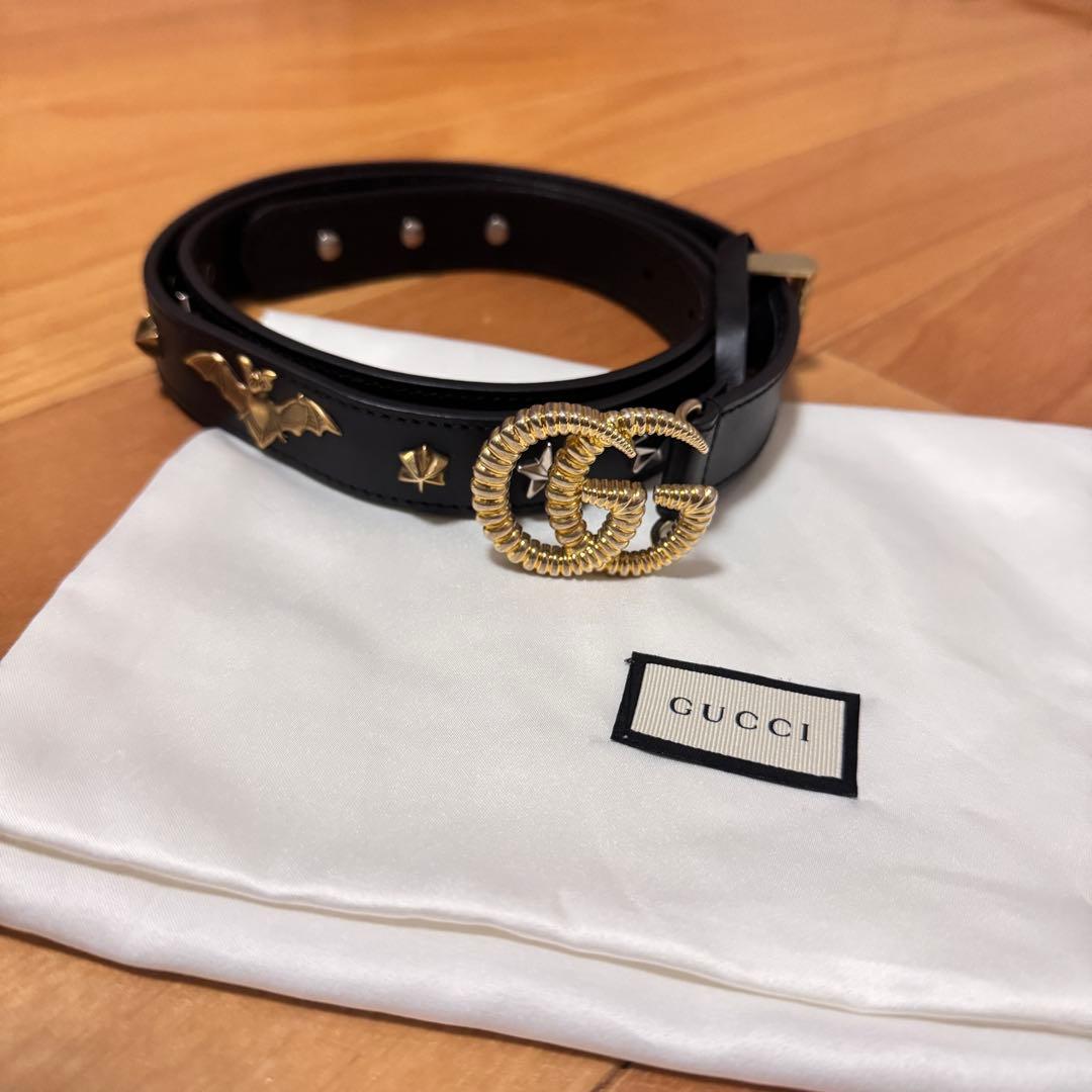 GUCCI 正規品 バットと星の装飾 腰ベルト