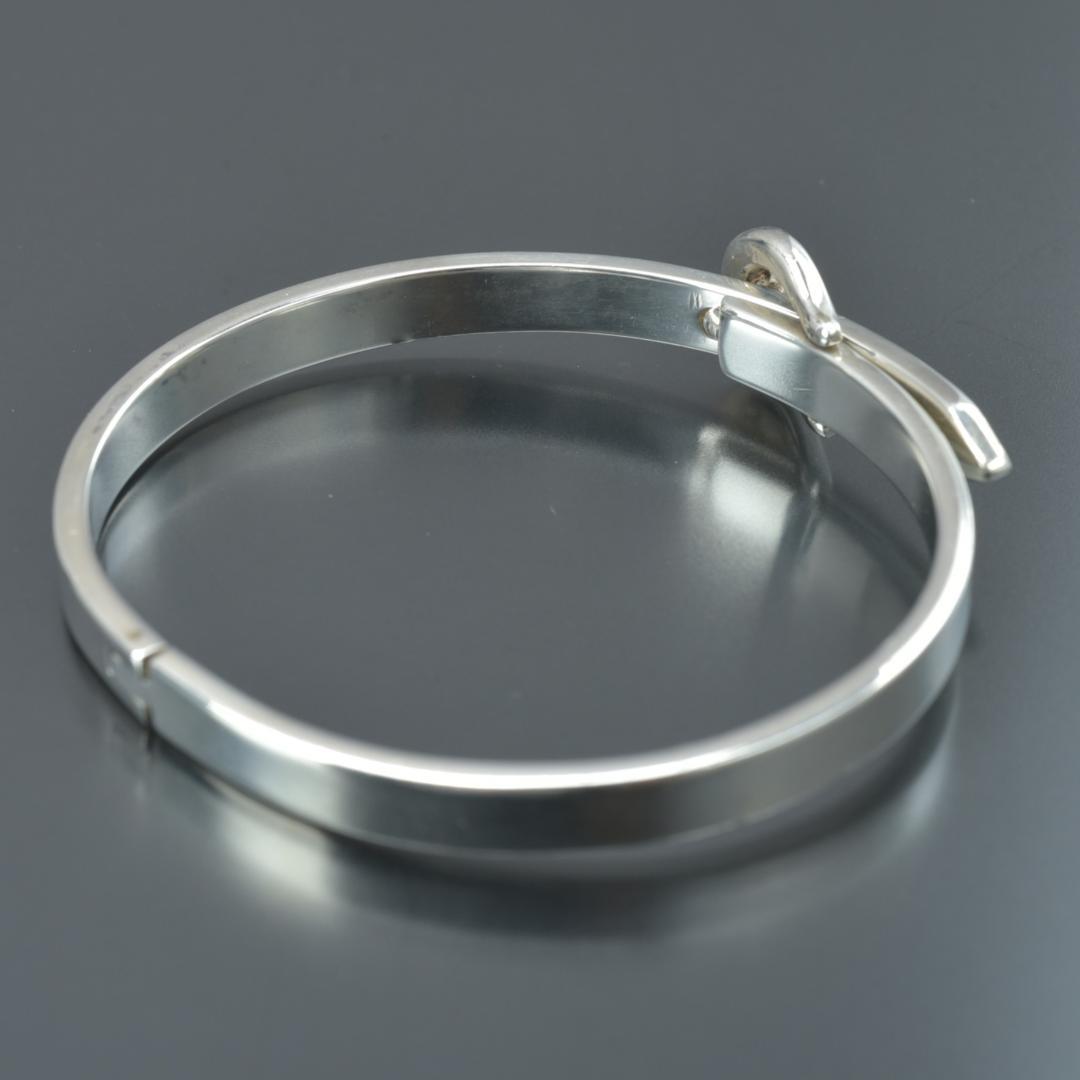 磨き済/美品 BURBERRY バーバリー SV バングル ブレスレット 925