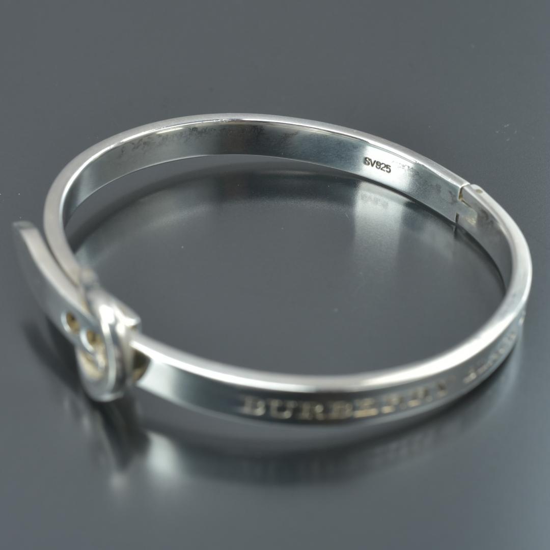 磨き済/美品 BURBERRY バーバリー SV バングル ブレスレット 925