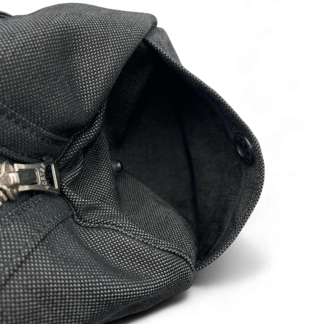 美品 PORTER ミニボストン ナイロン グレー