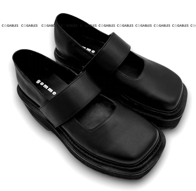 ★新品★　2024AW　gomme　ゴム　レザー　ワンストラップローファー