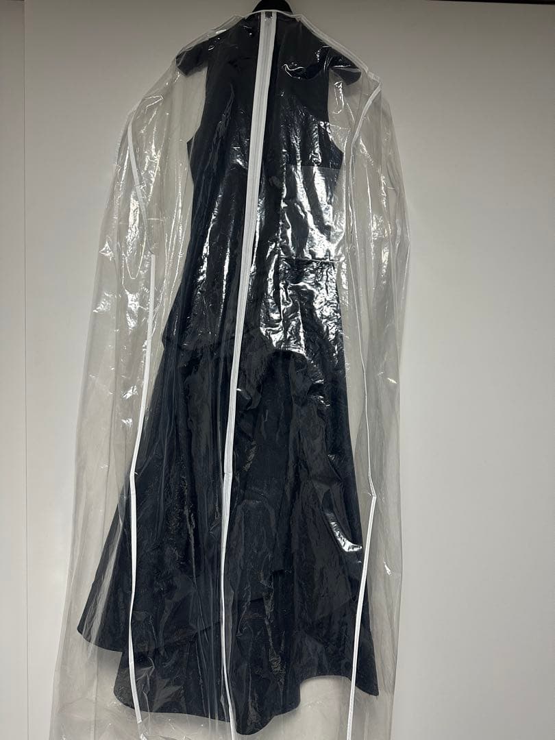 ワンピース THEREDTHREAD V slit long dress fog