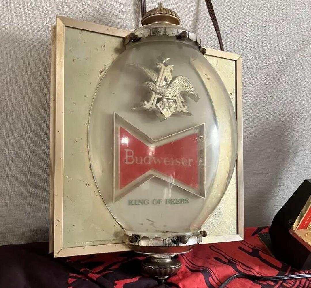 バドワイザー アンティーク ビンテージ ライト 点灯可！ 雰囲気◎