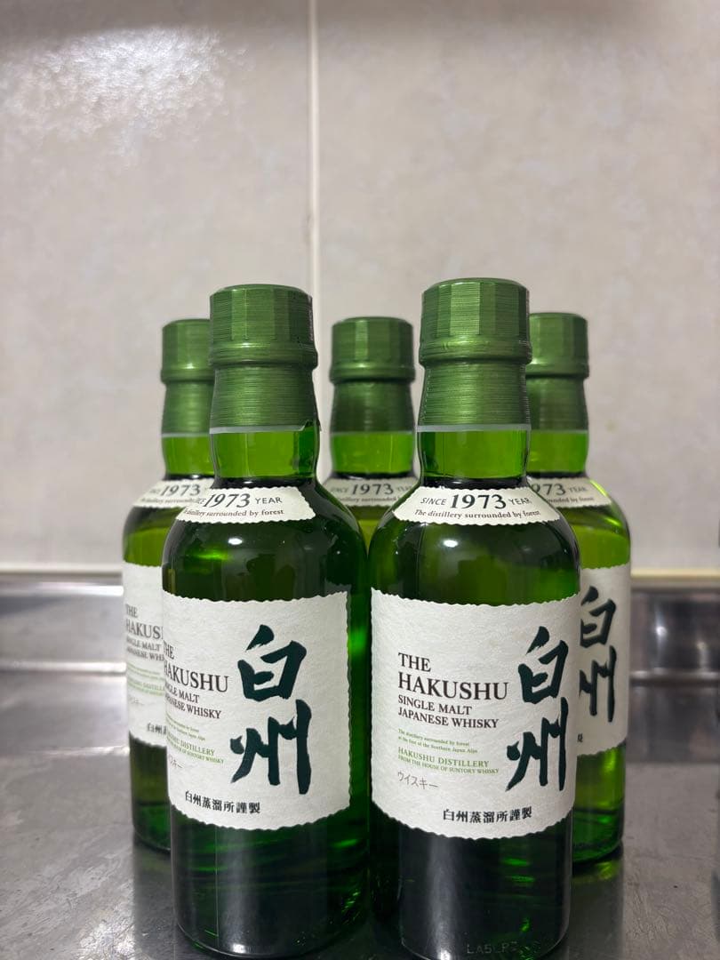 12月発売 白州 1973年製 ミニボトルウイスキー 180ml5本セット