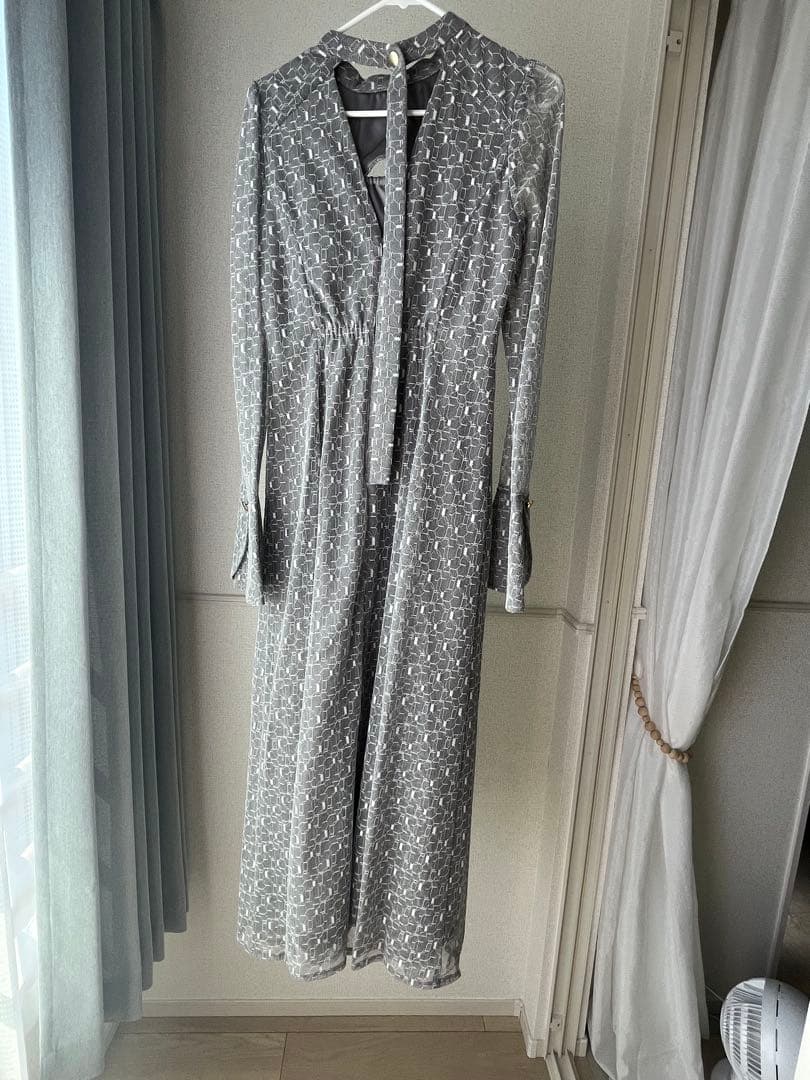 Andresd バックオープンジオメトリックドレス Sサイズ