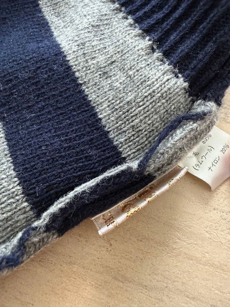 ス*カ様 ヴィヴィアンウエストウッド 耳あて付きニット帽 ネイビーグレー