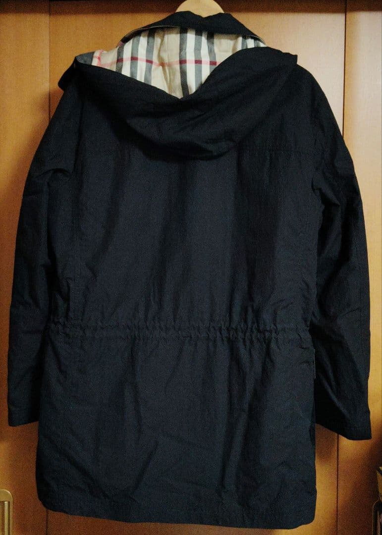 バーバリーロンドン モッズコート 新品 ダウンライナー付 フード メンズLL 黒