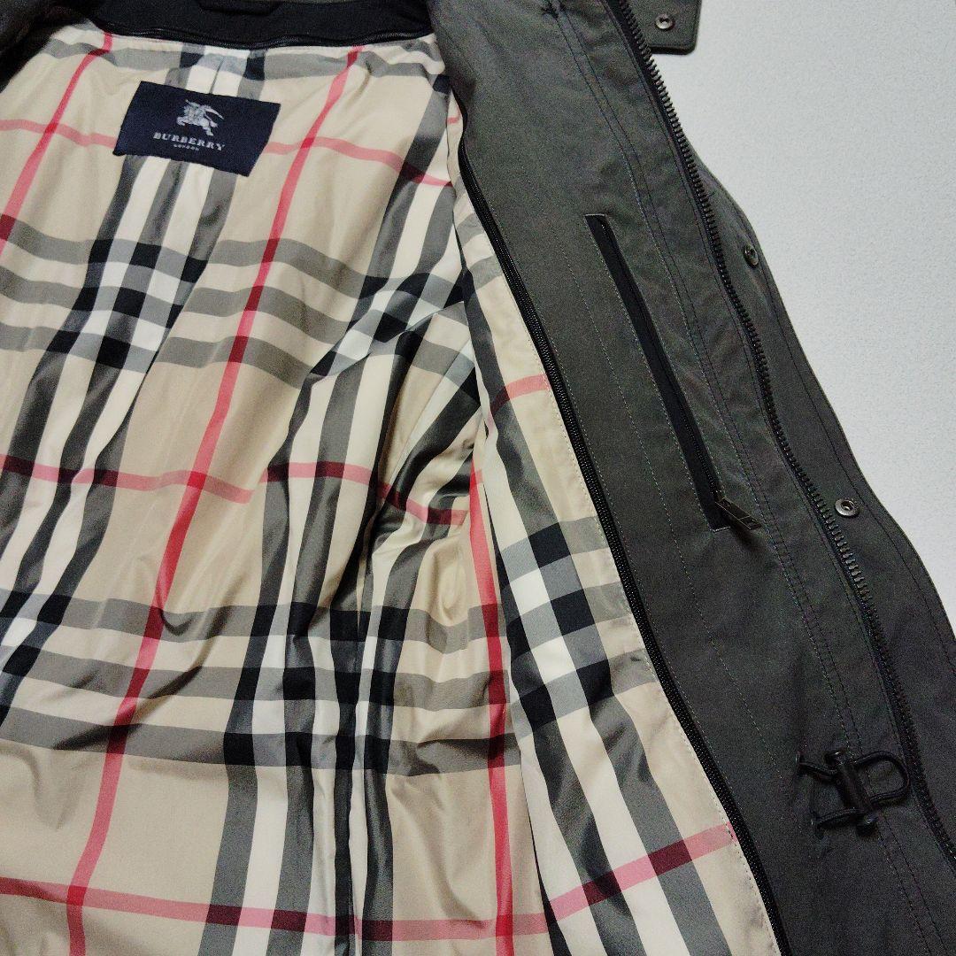 バーバリーロンドン モッズコート 新品 ダウンライナー付 フード メンズLL 黒