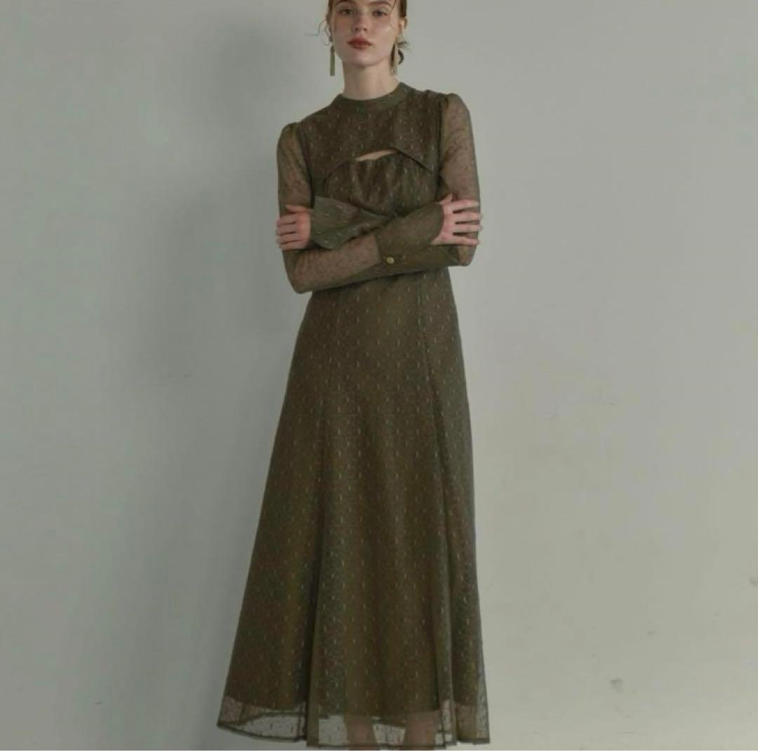 【ぴよ】アンドレスド ANDRESD バックオープンジオメトリックドレス