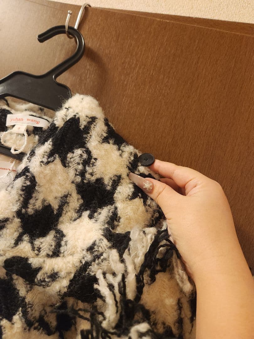 ジャケット・アウター YUHAN WANG HOUNDSTOOTH KNOTTED JACKET