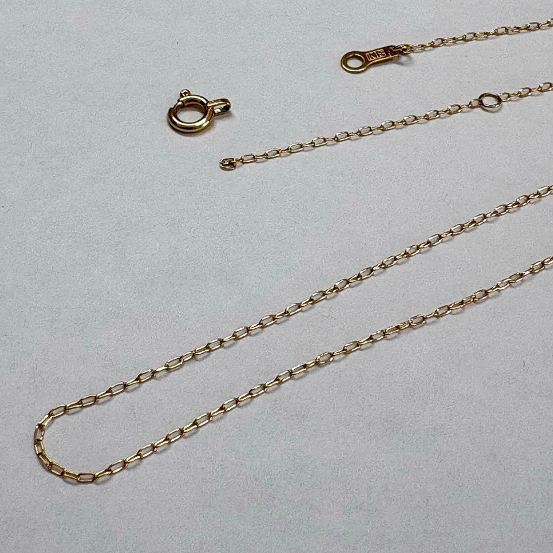 【訳あり】K18 イエローゴールド チェーンネックレス 40cm 0.9g