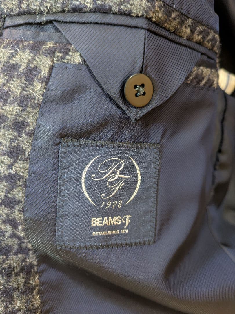BEAMS F CAMPORE ハウンドトゥース ツイードジャケット 44 8R