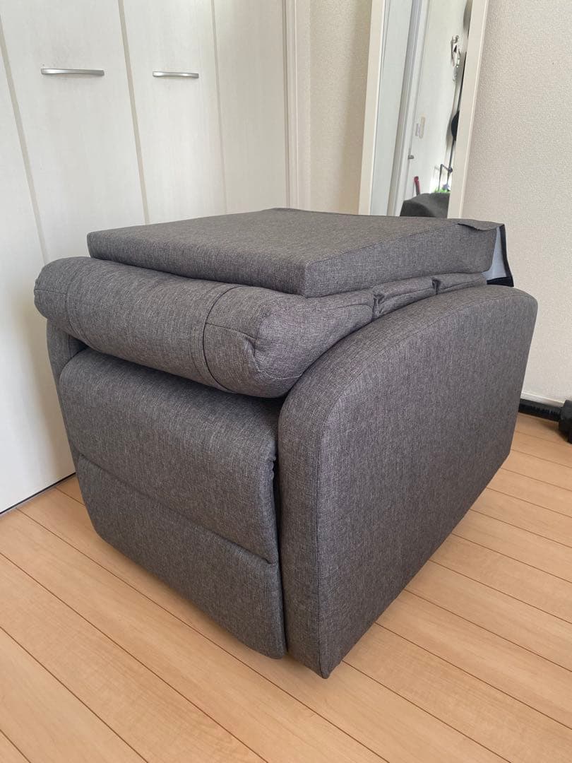 リクライニング グレー 1人掛けソファ【美品】