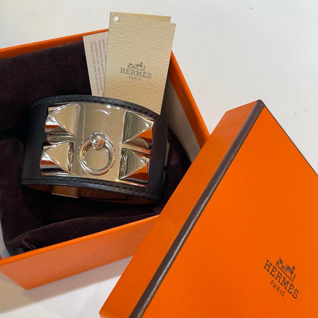 週末限定値下げ‼️エルメス HERMES コリエドシアン ブラック バングル