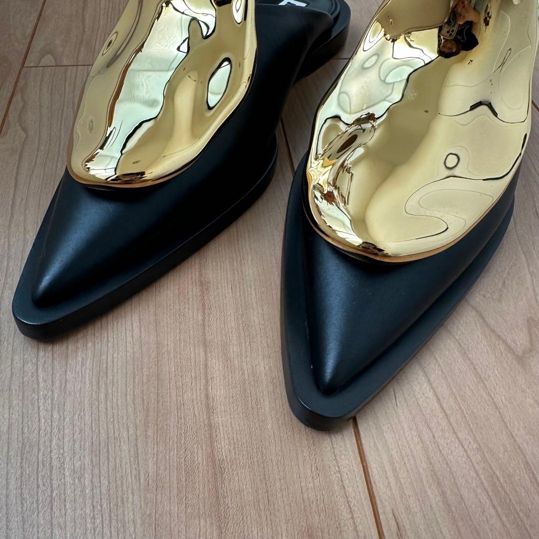 JIL SANDER メタルプレート　ミュール　サイズ38