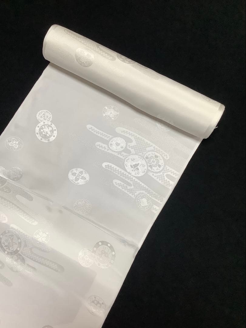 絹100% 正絹　白長襦袢反物