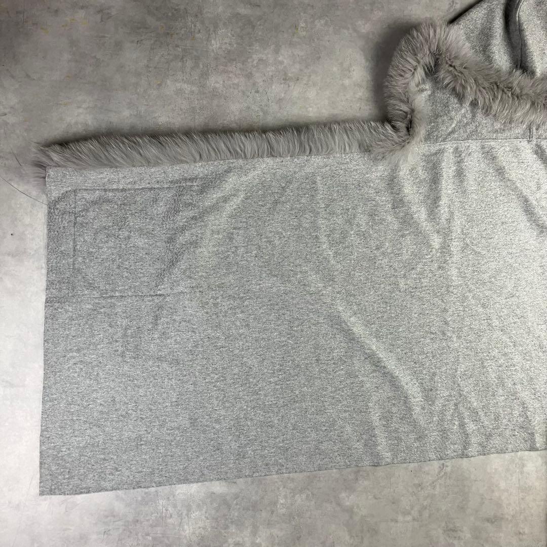 Diagram グレースコンチネンタル フード付きカシミヤファーストール グレー